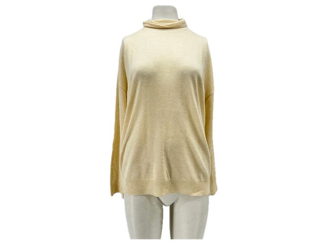 Pull à col roulé jaune Mango