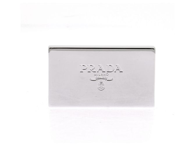 Prada Fivela de cinto prateada Prata