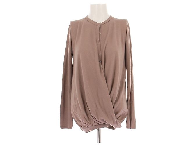 Brunello Cucinelli Brauner Cashmere- und Seidengilet