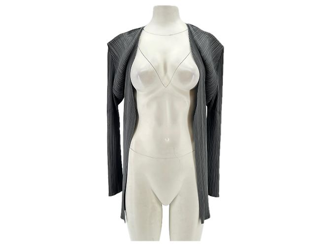 Pleats Please Grey Jacket Polyester Size 5