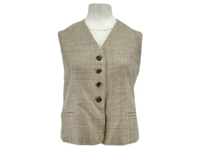 Cos Wool Blazer Beige