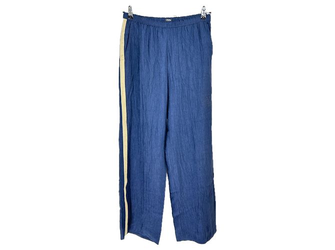 J.Crew Marinefarbene Satin-Hose Marineblau