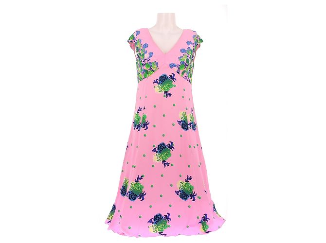 Marc Jacobs Midikleid mit Print in Rosa Pink