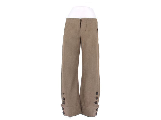 Pantalones Marni beige de algodón talla 42
