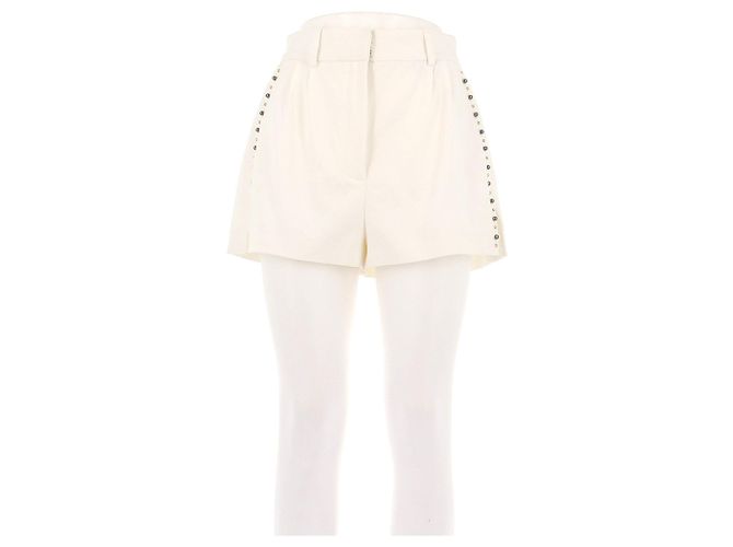 Versace Weiße Baumwollshorts mit Perlen