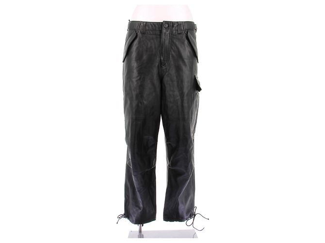 Dior Lederhose schwarz