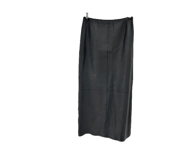 Autre Marque Falda de cuero negra LAFAYETTE 148 Negro