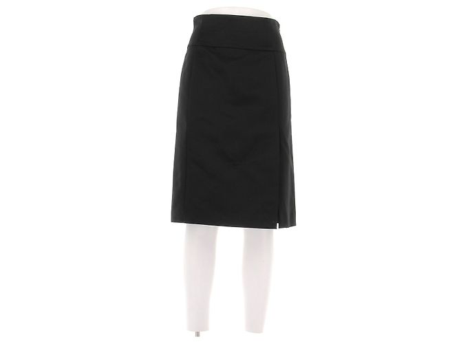 Céline Midi Rock aus Seidenmischung Schwarz