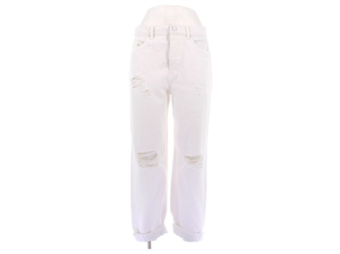Alexander Wang Slack Jeans weiß mit Knielöchern