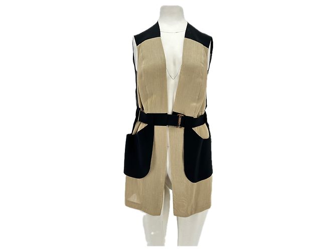 La Perla Two-tone Ramie Blend Jacket Beige