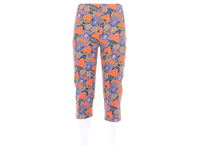 Hermès Calça de praia estampada Multicor