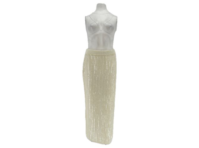 Isabel Marant Pour H&M Falda de lana con lentejuelas Beige