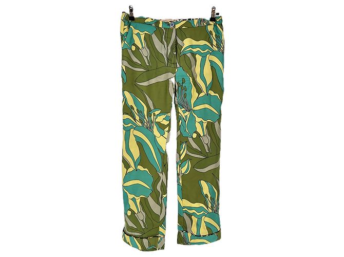 Pantaloni in seta verdi La Prestic Ouiston