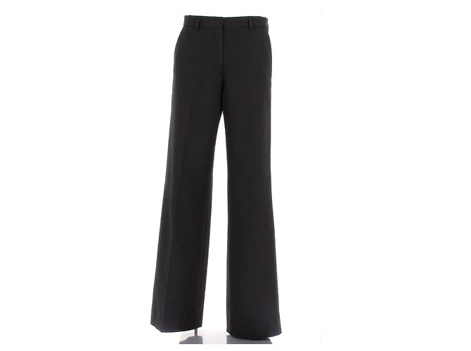 Pantalones de lana gris Dries Van Noten