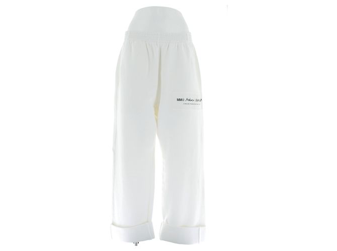 Calças largas brancas de algodão Mm6 Branco