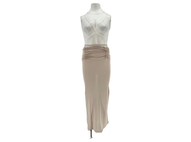 Autre Marque Falda de punto beige AYA MUSE