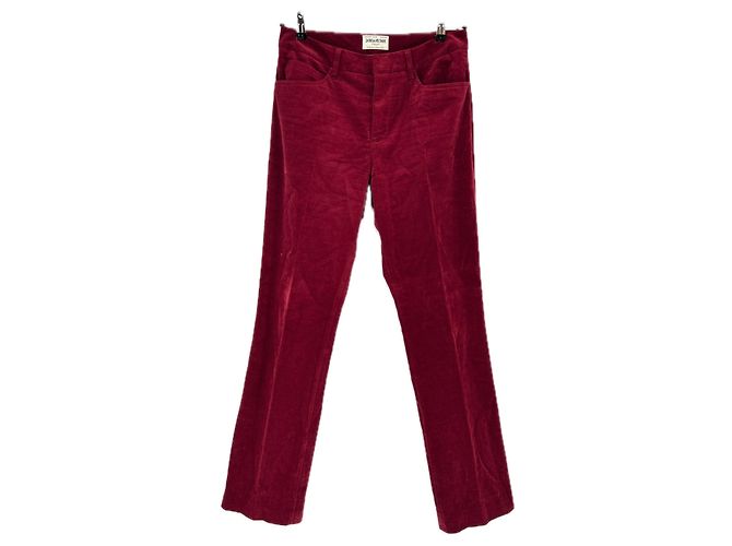 Zadig & Voltaire Calças de veludo vermelho