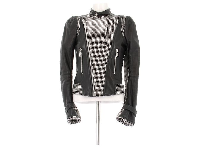 Balenciaga Lederjacke Schwarz