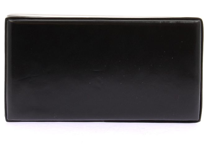 Autre Marque Cartera de cuero negro