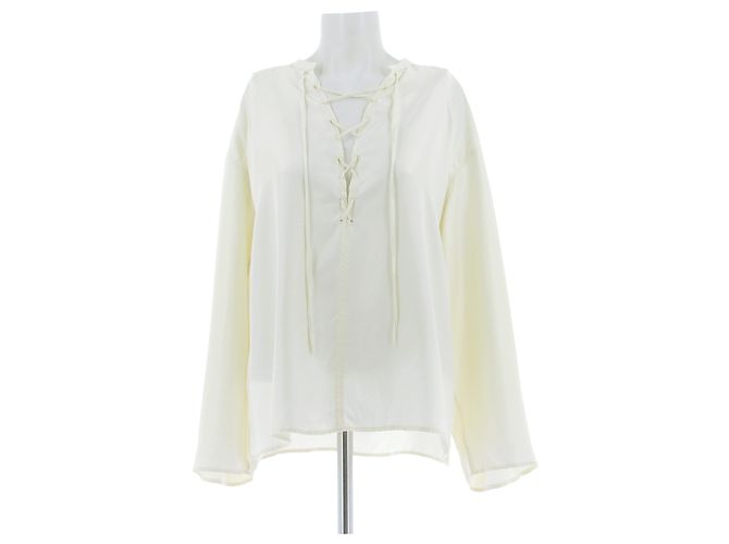 Autre Marque Weiße Seidenbluse "ZAMILA"