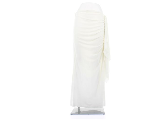 Autre Marque Falda plisada blanca Blanco
