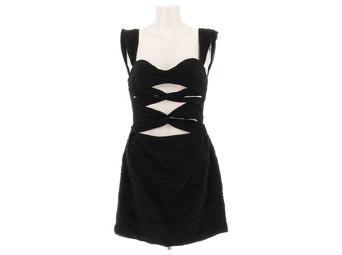 Vestido Magda Butrym de seda negra sin mangas Negro