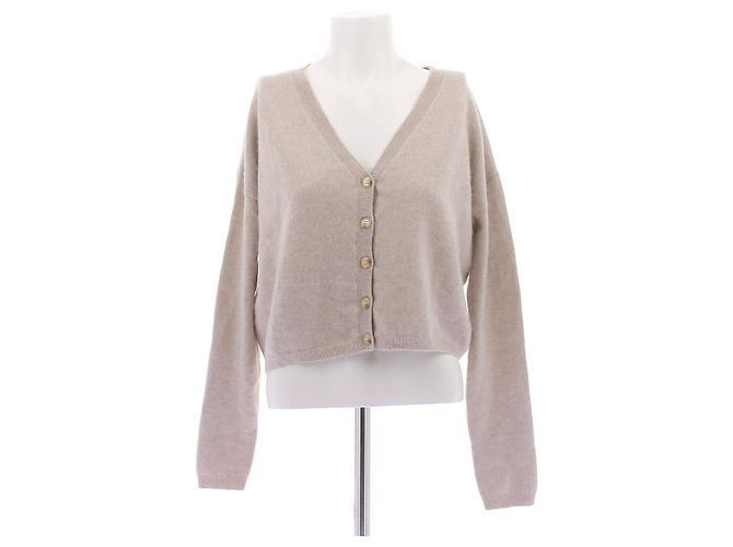 Autre Marque Tauspe Cashmere-Cardigan Beige