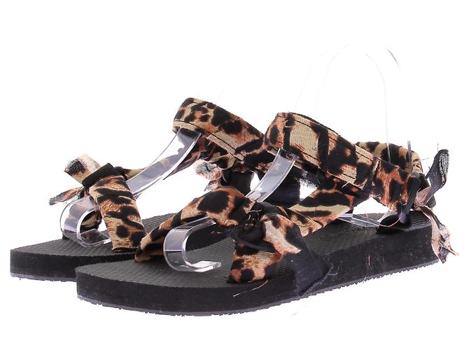 Autre Marque Sandali neri e leopardati Nero 