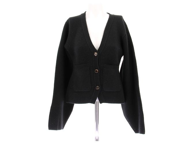 Khaite Schwarzer Cashmere-Cardigan