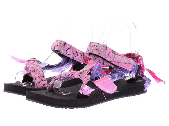 Autre Marque Sandali neri e rosa bandana