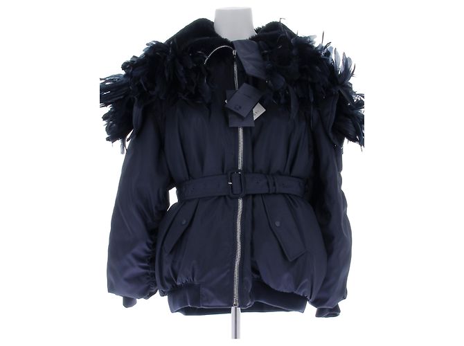 Prada Bombers com pena marinha Azul marinho