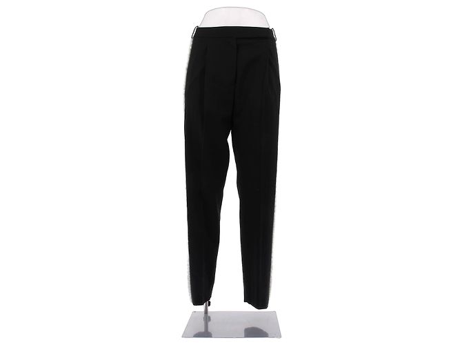 Golden Goose Calça preta com faixas de pérolas em lã Preto