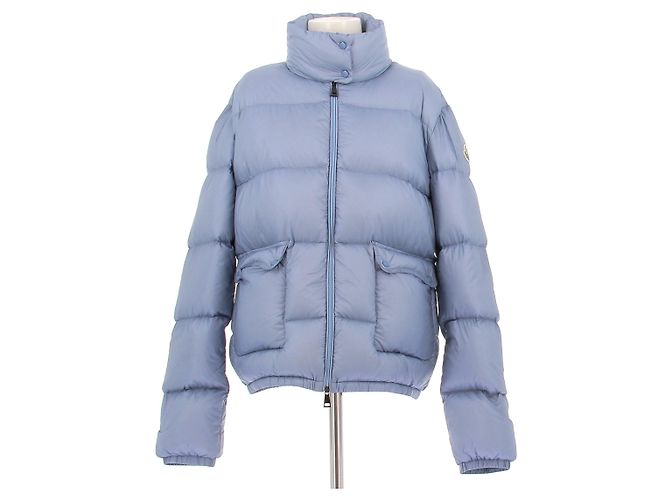 Moncler Blue Down Jacket with Large Front Pockets