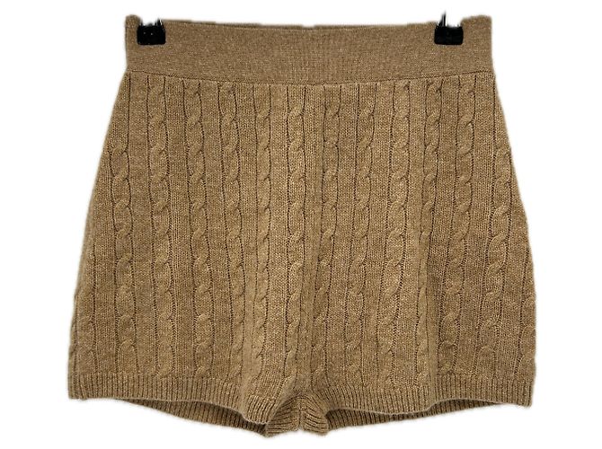 Ralph Lauren Mini short marrom torcido em lã