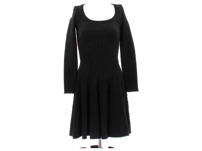 Alaïa Skaterkleid Schwarz Viscose