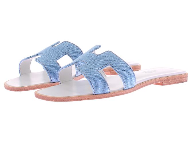 Hermès Sandales "Oran" denim Blue