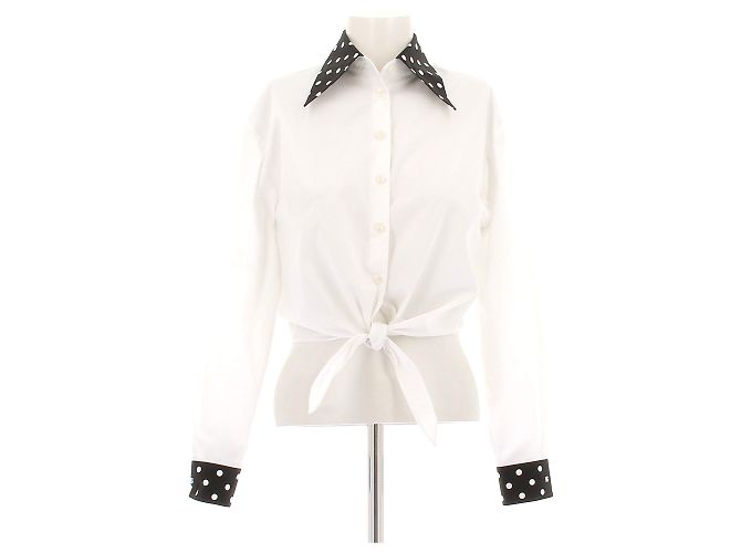Camicia Tie-Dye Dolce & Gabbana Bianca e Nera Bianco
