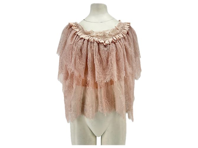 Autre Marque Rosa Spitzenoberteil Pink