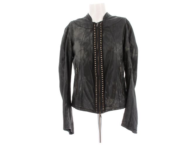Drome Lederjacke Schwarz