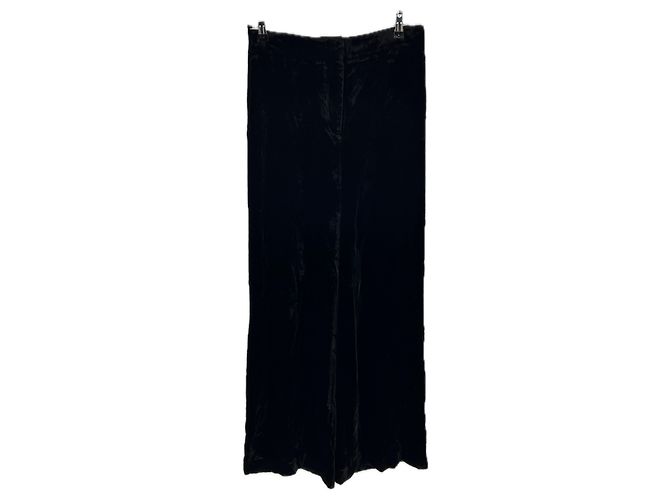 Veronica Beard Schwarze Samthose