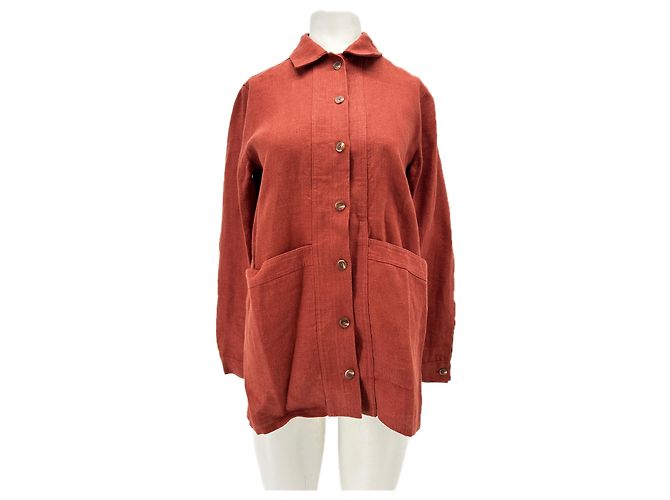 Camicia SéZane in lino bordeaux Bordò