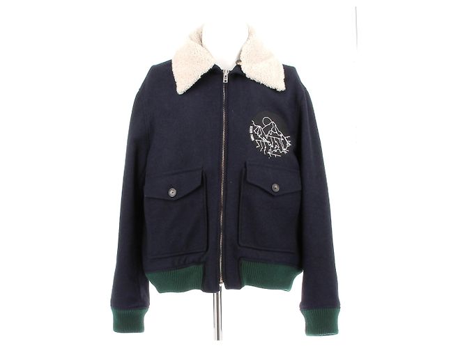 Giacca Kenzo Blu Navy Lana e Nylon M