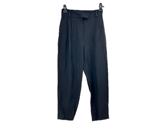 Ba&Sh Schwarze Weite Hose aus Viskose