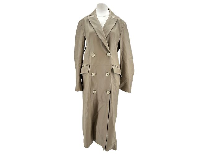 Autre Marque Beige Lederjacke
