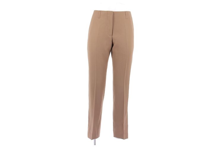 Dries Van Noten Calça bege de lã