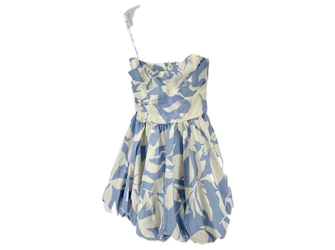 Autre Marque Vestido curto SHONA JOY de algodão azul e branco