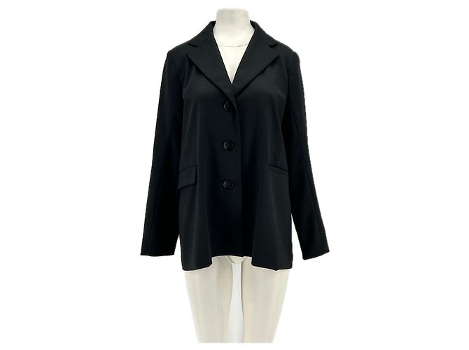 Autre Marque NYNNE Schwarzer Blazer aus Mischwolle Größe 36