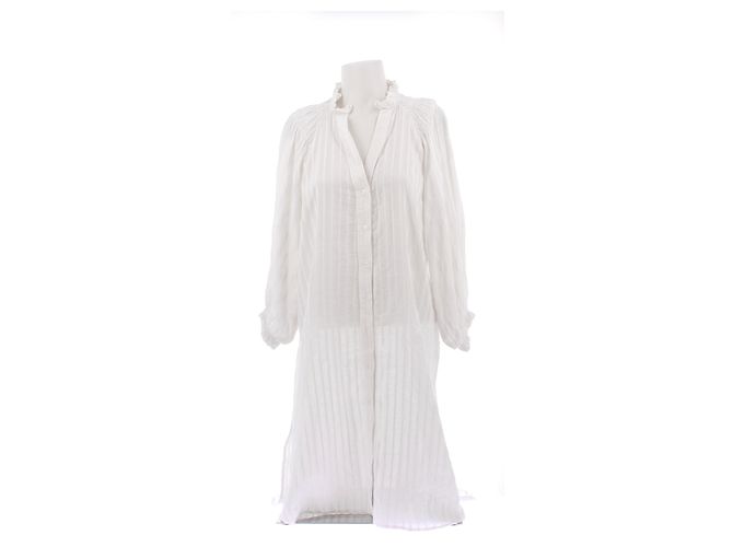 Vestido camisa Magali Pascal blanco de algodón