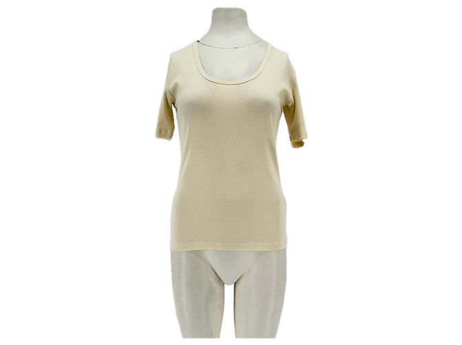 Autre Marque Blusa de manga curta creme ARKET em algodão Bege