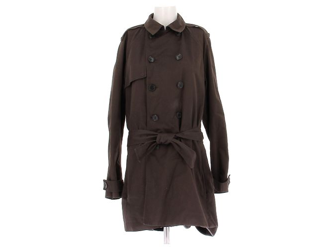 Gabardina Dior marrón de algodón Castaño